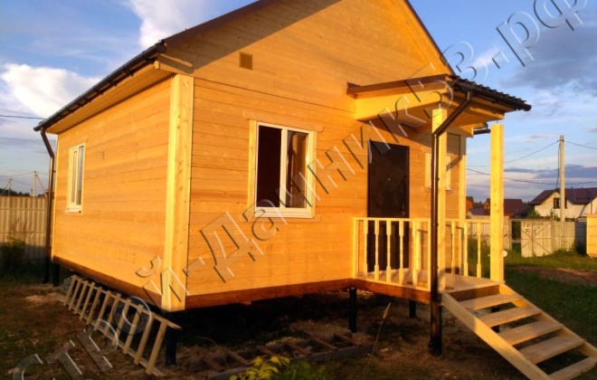 1 Брусовой дом ОД-34 6×6, 37.5 м², Московская область, Чеховский район, Деревня Бавыкино (1)